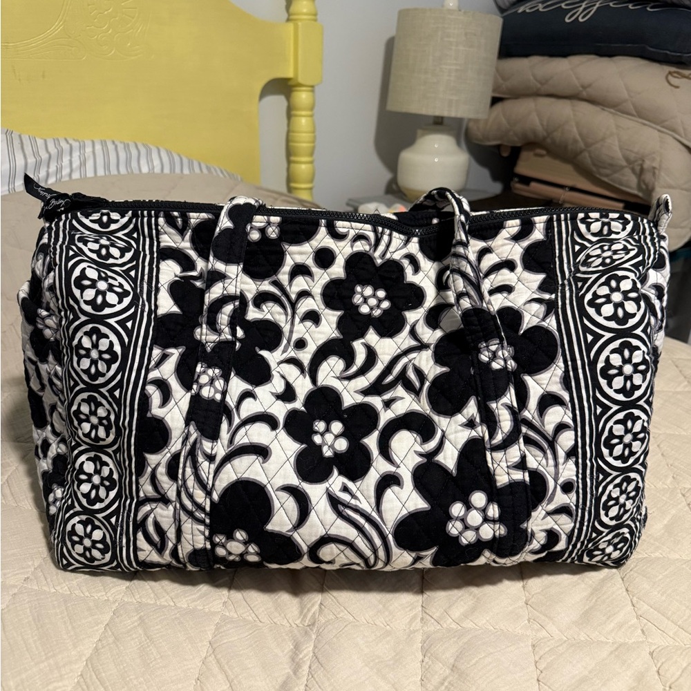 Vera Bradley Black and White Floral Tote